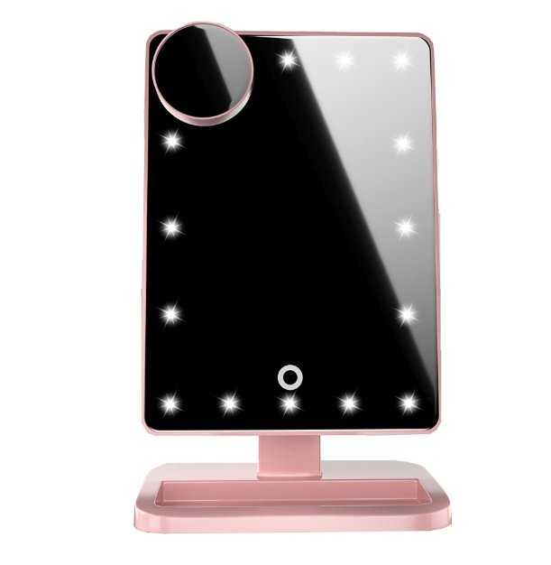 3772660575875.jpg Touch Screen Makeup Mirror With 20 LED Light Bluetooth Music Speaker 10X Magnifying Mirrors Lights – Image 4